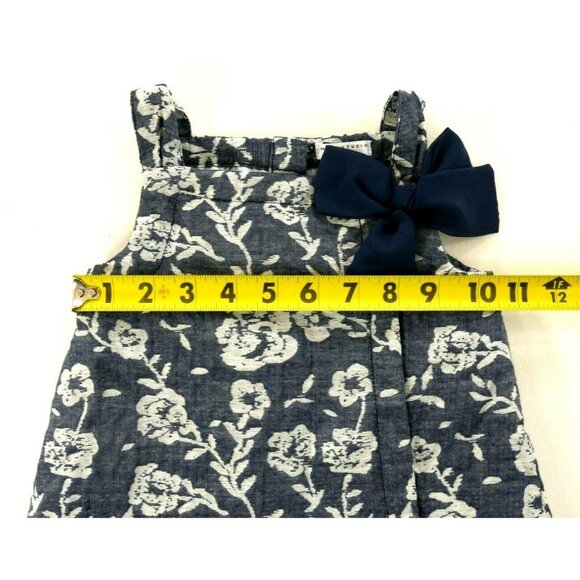 Max Studio Baby Girls 24 Month Old Dress Navy Blue White Floral - Picture 6 of 10